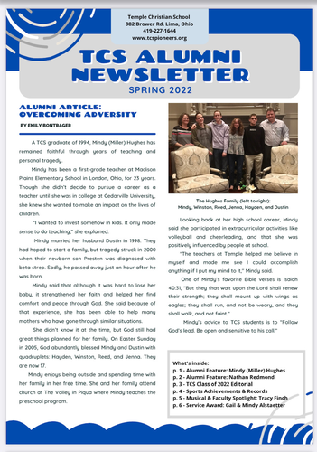 Alumni newsletter